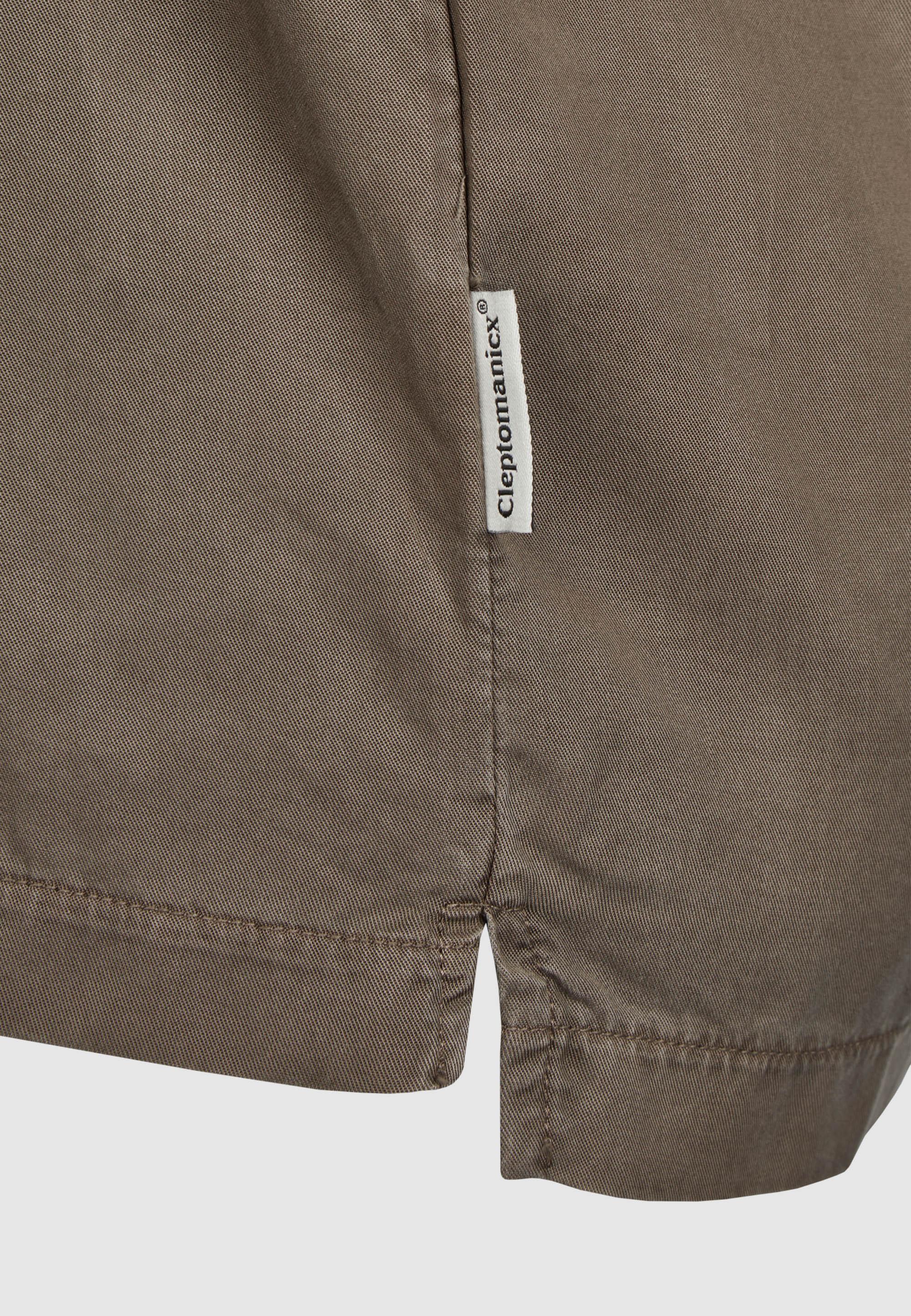 Cleptomanicx Oversized Easy Shirt Hemd Herren braun